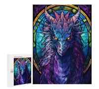Jigsaw Puzzle 500 PCS for Adults Purple Seraphon Dragon Jigsaw for Adults Hands-on Game Wall Decoration Help The Brain Exercise 500 PCS