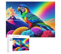 Jigsaw Puzzle 500 PCS for Adults Rainbow Parrot Fantasy Landscape-2 Jigsaw Puzzle Family Game Difficult Hard Deal As Gifts for The Whole Family 500 PCS