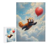 Jigsaw Puzzle 500 PCS for Adults Red Panda Balloon Flight Puzzles for Adults Relaxing Games Presents for Women for Birthday, Chrismas 500 PCS