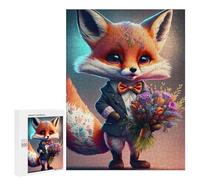 Jigsaw Puzzle 500 PCS for Adults Romantic Fox Puzzle for Adults Toy Wall Decor Perfect Decoration Stress Reduction Gifts 500 PCS