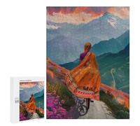 Jigsaw Puzzle 500 PCS for Adults Saree Bike Adult Jigsaw Puzzle Relaxing Games Precision Cutting Deal As Gifts for The Whole Family 500 PCS
