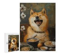 Jigsaw Puzzle 500 PCS for Adults Shiba Inu Ramen Noodles Puzzles for Adults Relaxing Games Presents for Women for Birthday, Chrismas 500 PCS