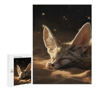 Jigsaw Puzzle 500 PCS for Adults Sleeping Fennec Fox in The Desert Adult Jigsaw Brain Teaser Game Birthday Present Help The Brain Exercise 500 PCS