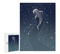 Jigsaw Puzzle 500 PCS for Adults Star Eater Turquoise GRAD Adult Jigsaw Puzzle Relaxing Games Precision Cutting Deal As Gifts for The Whole Family 500 PCS