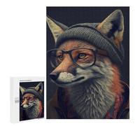 Jigsaw Puzzle 500 PCS for Adults Stylish Fox Portrait Jigsaw for Adults Toy Wall Decor Home Decoration for Birthday, Chrismas 500 PCS