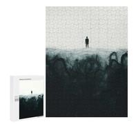 Jigsaw Puzzle 500 PCS for Adults Thalassophobia Solitary Figure in Dark Waters Puzzle for Adults Toy Wall Decor Perfect Decoration Stress Reduction Gifts 500 PCS