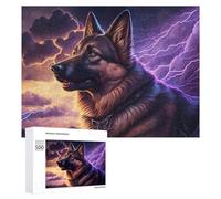 Jigsaw Puzzle 500 PCS for Adults Thundering Canine Majesty -12 Jigsaw Puzzle Anti-Stress Toys For Family Fun Stress Reduction Gifts 500 PCS