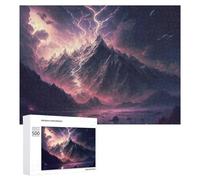 Jigsaw Puzzle 500 PCS for Adults Thunderstorm Mountain Landscape -4 Jigsaw Puzzle Anti-Stress Toys For Family Fun Stress Reduction Gifts 500 PCS