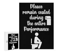 Jigsaw Puzzle 500 PCS for Adults Toilet Humor Remain Seated Jigsaws for Adults DIY Toys But Fun And Humorous for Birthday, Chrismas 500 PCS