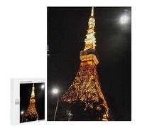 Jigsaw Puzzle 500 PCS for Adults Tokyo Tower Night View Adult Jigsaw Brain Teaser Game Birthday Present Help The Brain Exercise 500 PCS