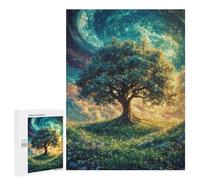 Jigsaw Puzzle 500 PCS for Adults Tree Under Starry Sky Adult Jigsaw Brain Teaser Game Birthday Present Help The Brain Exercise 500 PCS