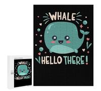 Jigsaw Puzzle 500 PCS for Adults Whale Hello There Adult Jigsaw Puzzle Relaxing Games Precision Cutting Deal As Gifts for The Whole Family 500 PCS