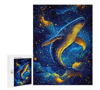 Jigsaw Puzzle 500 PCS for Adults Whale in Space Adult Jigsaw Puzzle Relaxing Games Precision Cutting Deal As Gifts for The Whole Family 500 PCS