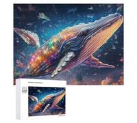 Jigsaw Puzzle 500 PCS for Adults Whale of A Dream A Colorful Fantasy Jigsaw Puzzle Family Game Difficult Hard Deal As Gifts for The Whole Family 500 PCS