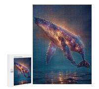 Jigsaw Puzzle 500 PCS for Teenagers Cosmic Whale in Ocean Jigsaws for Adults Puzzle Improve Memory Educational Challenge Unique Birthday And Gifts 500 PCS