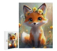 Jigsaw Puzzle 500 PCS for Teenagers Floral Fox Fantasy Adult Jigsaw Puzzles Improve Memory Difficult And Challenge Christmas Birthday Gifts 500 PCS