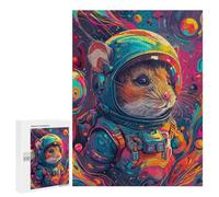 Jigsaw Puzzle 500 PCS for Teenagerss Astronaut Space Hamster Teenagers Puzzles DIY Toys Wall Decoration Help The Brain Exercise 500 PCS