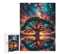 Jigsaw Puzzle 500 PCS for Teenagerss Big Tree in Space Puzzles for Adults Family Game Home Decoration for Birthday, Chrismas 500 PCS
