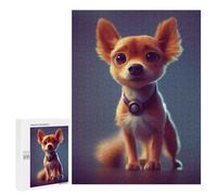 Jigsaw Puzzle 500 PCS for Teenagerss Charming Chihuahua Portrait Puzzle for Adults Relaxing Games Perfect Decoration Deal As Gifts for The Whole Family 500 PCS