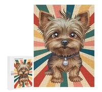 Jigsaw Puzzle 500 PCS for Teenagerss Cute Yorkshire Terrier Dog Puzzles for Adults Family Game Home Decoration for Birthday, Chrismas 500 PCS