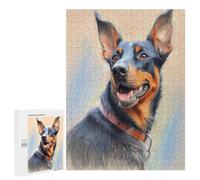 Jigsaw Puzzle 500 PCS for Teenagerss Doberman Pinscher Sketch Teenagers Puzzles DIY Toys Wall Decoration Help The Brain Exercise 500 PCS
