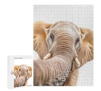 Jigsaw Puzzle 500 PCS for Teenagerss Elephant Selfie Teenagers Puzzles DIY Toys Wall Decoration Help The Brain Exercise 500 PCS