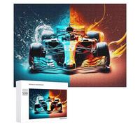 Jigsaw Puzzle 500 PCS for Teenagerss Formula 1 Car Speed & Style Puzzle for Adults Relaxing Games Perfect Decoration Deal As Gifts for The Whole Family 500 PCS
