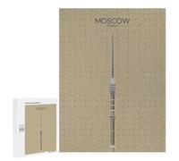 Jigsaw Puzzle 500 PCS for Teenagerss Moscow City Snippet Puzzles for Adults Family Game Home Decoration for Birthday, Chrismas 500 PCS