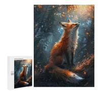 Jigsaw Puzzle 500 PCS Fox Basing in Sunlight Jigsaws for Adults Puzzle Birthday Present Difficult And Challenge Challenging Game Gifts 500 PCS
