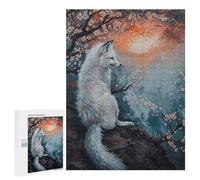 Jigsaw Puzzle 500 PCS Fox Magical Fairy Tale Sun Puzzles for Teenagerss Stress Reliever Educational Challenge Unique Birthday And Gifts 500 PCS