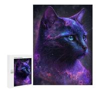Jigsaw Puzzle 500 PCS Galactic Feline Majesty -6 Jigsaws for Adults Toy Wall Decor Difficult Hard Unique Gifts for Birthday And Christmas 500 PCS