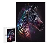 Jigsaw Puzzle 500 PCS Galactic Zebra Art Print -1 Jigsaw Puzzles for Teenagerss Hand Speed Race Fun Activities at Home Challenging Game And Family Play 500 PCS