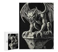 Jigsaw Puzzle 500 PCS Gargoyle Illustration Jigsaws for Adults Toy Wall Decor Pattern Assembly Deal As Gifts for The Whole Family 500 PCS