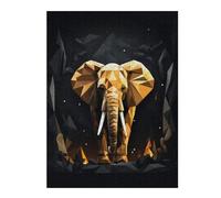 Jigsaw Puzzle 500 PCS Geometric Style Elephant Jigsaw for Adults Toy Wall Decor Staycation Kill Time Unique Birthday And Gifts 500 PCS