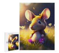 Jigsaw Puzzle 500 PCS Glowing Garden Mouse Jigsaws for Adults Puzzle Birthday Present Difficult And Challenge Challenging Game Gifts 500 PCS