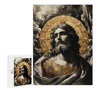 Jigsaw Puzzle 500 PCS Gold X Jesus Faith Jigsaws for Adults Toy Wall Decor Pattern Assembly Deal As Gifts for The Whole Family 500 PCS
