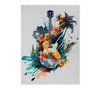 Jigsaw Puzzle 500 PCS Guitar Music Jigsaw for Adults Toy Wall Decor Staycation Kill Time Unique Birthday And Gifts 500 PCS