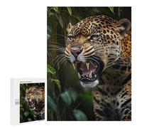 Jigsaw Puzzle 500 PCS Jaguar in The Jungle -3 Jigsaws for Adults Toy Wall Decor Difficult Hard Unique Gifts for Birthday And Christmas 500 PCS