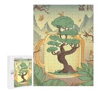 Jigsaw Puzzle 500 PCS Japanese Bonsai Tree Fuji Adult Puzzles Toy Wall Decor Birthday Present Deal As Gifts for The Whole Family 500 PCS