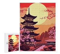 Jigsaw Puzzle 500 PCS Japanese Landscape Paint Jigsaws for Adults Toy Wall Decor Pattern Assembly Deal As Gifts for The Whole Family 500 PCS