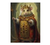 Jigsaw Puzzle 500 PCS King Hamster Jigsaw for Adults Toy Wall Decor Staycation Kill Time Unique Birthday And Gifts 500 PCS
