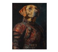 Jigsaw Puzzle 500 PCS Labrador Retreiver In Armor Puzzle for Adults Anti-Stress Toys Perfect Decoration Deal As Gifts for The Whole Family 500 PCS
