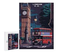 Jigsaw Puzzle 500 PCS London England Pixel Art Jigsaws for Adults Toy Wall Decor Pattern Assembly Deal As Gifts for The Whole Family 500 PCS