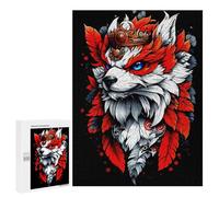 Jigsaw Puzzle 500 PCS Majestic Crowned Fox Digital Art Jigsaws for Adults Toy Wall Decor Pattern Assembly Deal As Gifts for The Whole Family 500 PCS