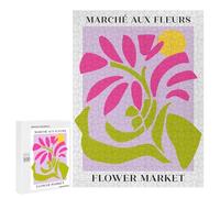 Jigsaw Puzzle 500 PCS Marche Aux Fleurs Print Puzzles for Teenagerss Stress Reliever Educational Challenge Unique Birthday And Gifts 500 PCS
