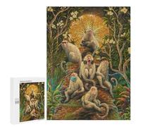 Jigsaw Puzzle 500 PCS Monkey Forest Jigsaws for Adults Toy Wall Decor Pattern Assembly Deal As Gifts for The Whole Family 500 PCS