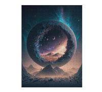 Jigsaw Puzzle 500 PCS Moon with Hidden Landscape Jigsaw for Adults Toy Wall Decor Staycation Kill Time Unique Birthday And Gifts 500 PCS