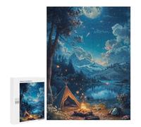 Jigsaw Puzzle 500 PCS Moonlit Camping Adventure-1 Adult Jigsaw Puzzles Enhance Memory Parent-child Interaction Brainteaser Family Games 500 PCS