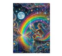 Jigsaw Puzzle 500 PCS Moonlit Rainbow Dreams Jigsaw for Adults Toy Wall Decor Staycation Kill Time Unique Birthday And Gifts 500 PCS