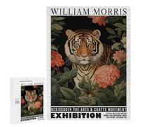 Jigsaw Puzzle 500 PCS Morris Floral Tiger Exhibition Jigsaws for Adults Puzzle Birthday Present Difficult And Challenge Challenging Game Gifts 500 PCS